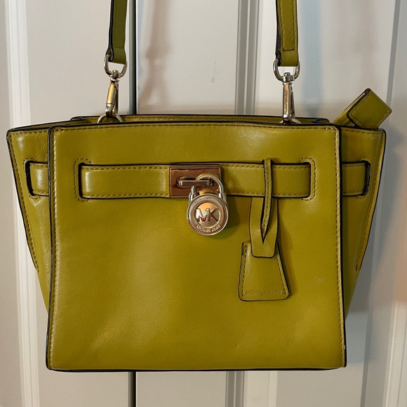 Michael Kors Apple Green Hamilton Crossbody - Picture 1 of 5
